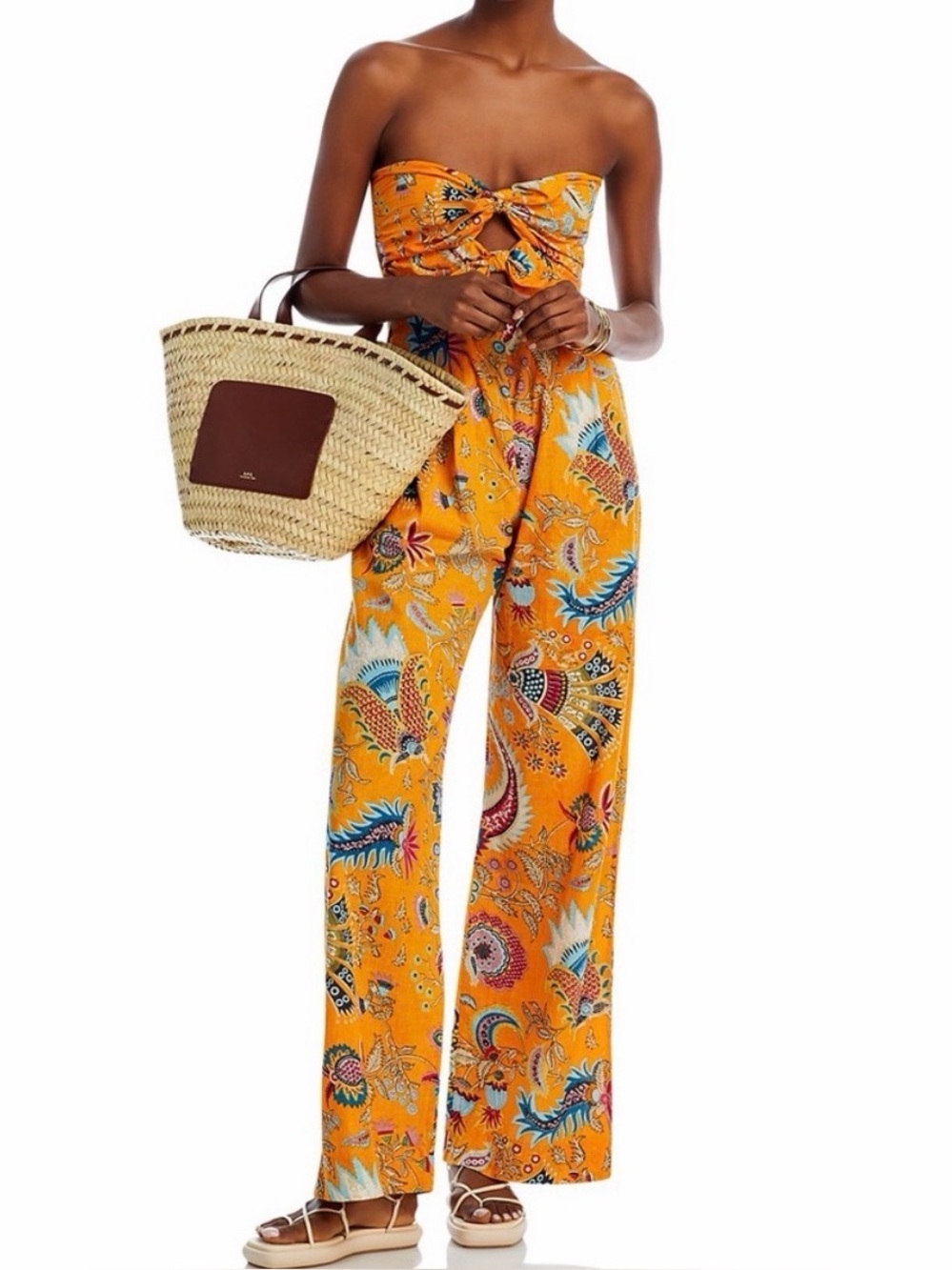 Charina Sarte Talaia Ribbon Jumpsuit in Pink - XS